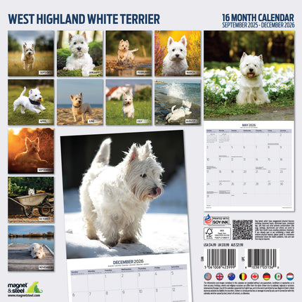Magnet & Steel West Highland White Terrier Kalender 2027