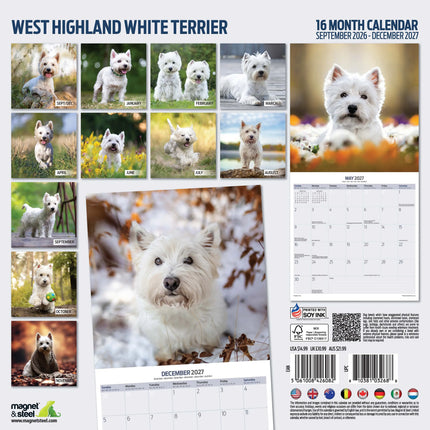 Magnet & Steel West Highland White Terrier Kalender 2027