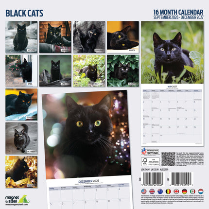 Magnet & Steel Zwarte Katten Kalender 2027