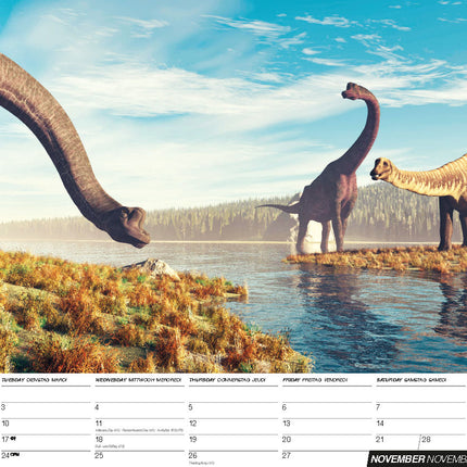 ML Publishing Dinosaurus A3 Kalender 2026