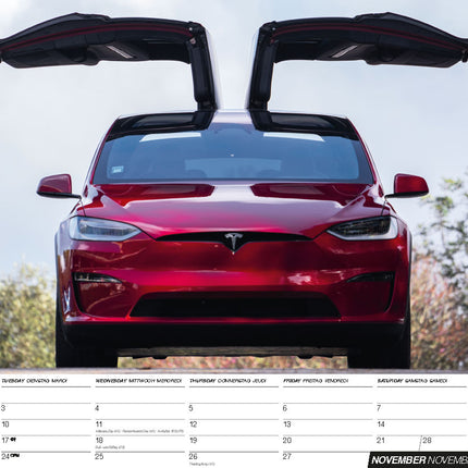 ML Publishing Tesla A3 Kalender 2026
