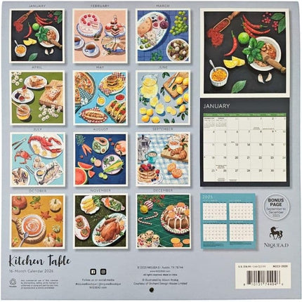 NIQUEA.D Kitchen Table Kalender 2026