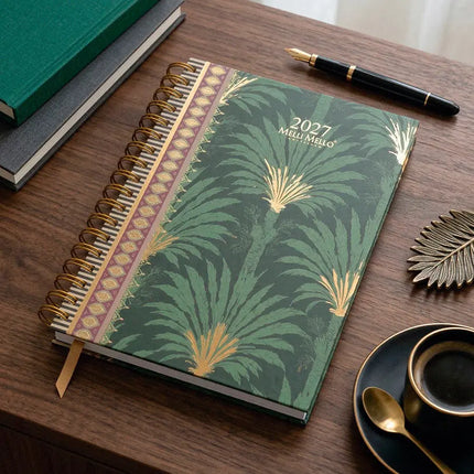 Paperclip Bureau Agenda Palm Tree Pattern 2027 – Paperclip