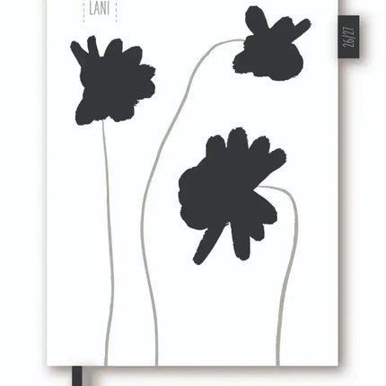 Pepa Lani Pepa Lani Agenda 2026-2027 Black & White Poppy Flower