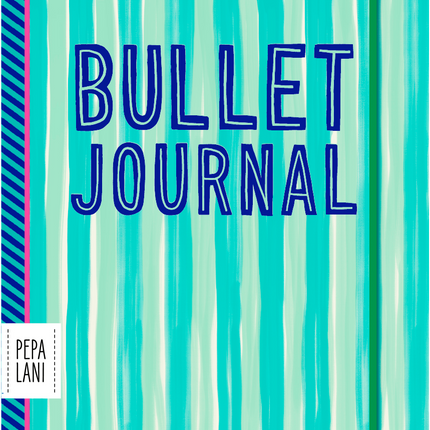 Pepa Lani Pepa Lani Bullet Journal Stripes Happy Stripes Green Blue