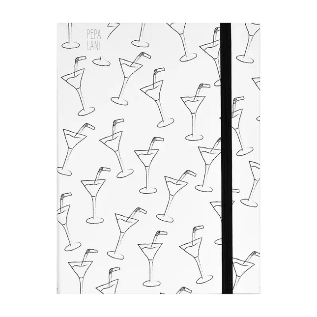 Pepa Lani Pepa Lani Notitieboek A5 Black & White Cocktail Hour