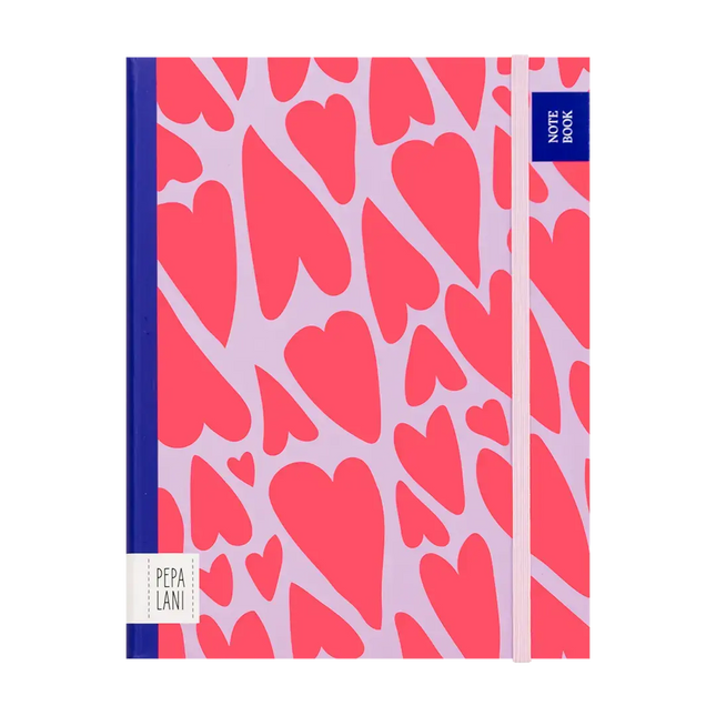 Pepa Lani Pepa Lani Notitieboek A5 Flower Hearts Lila/Pink