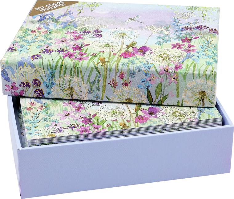 Peter Pauper Dragonflies & Dandelions Notitiekaarten 14 stuks met Enveloppe