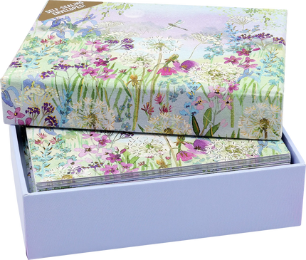 Peter Pauper Dragonflies & Dandelions Notitiekaarten 14 stuks met Enveloppe