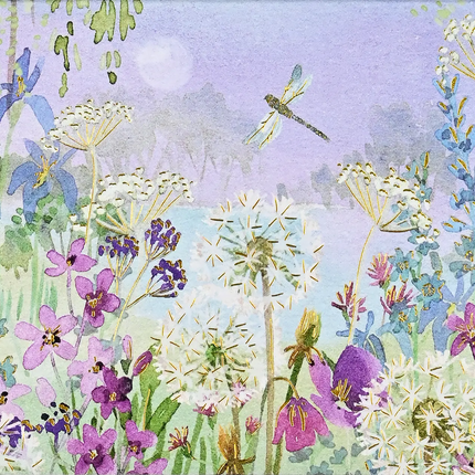 Peter Pauper Dragonflies & Dandelions Notitiekaarten 14 stuks met Enveloppe