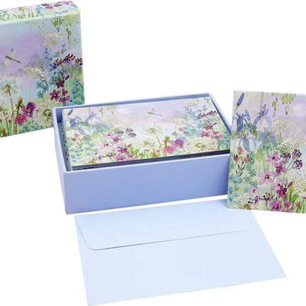 Peter Pauper Dragonflies & Dandelions Notitiekaarten 14 stuks met Enveloppe