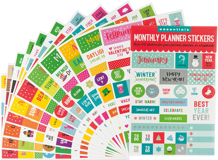 Peter Pauper Essentials Month By Month Planner Stickers