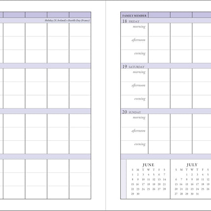 Peter Pauper Family Weekly planner Hydrangeas (18-mnds) 2026