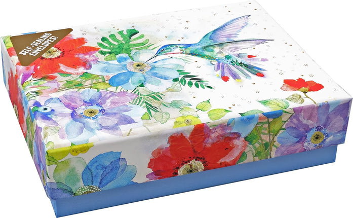 Peter Pauper Hummingbird Garden Notitiekaarten – 14 kaarten met 15 enveloppen