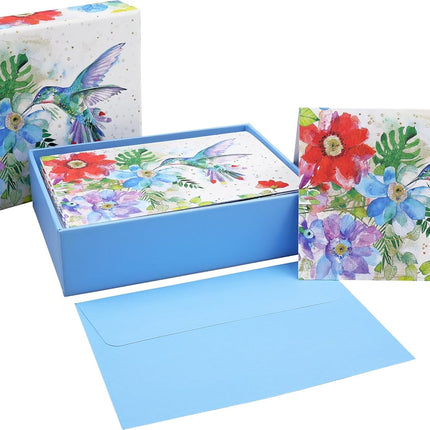 Peter Pauper Hummingbird Garden Notitiekaarten – 14 kaarten met 15 enveloppen