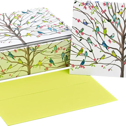Peter Pauper Tree of Budgies Notitiekaarten 14 stuks met Enveloppe