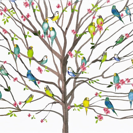 Peter Pauper Tree of Budgies Notitiekaarten 14 stuks met Enveloppe