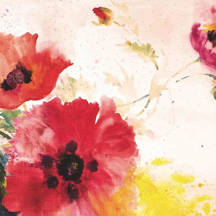 Peter Pauper Watercolor Poppies Notitiekaarten 14 stuks met Enveloppe