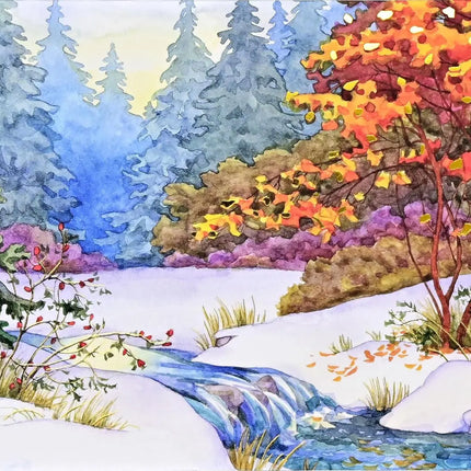Peter Pauper Winter Tapestry Deluxe Doosje 20 stuks met Enveloppe