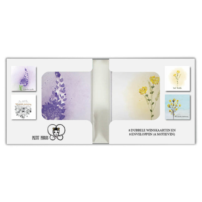 Petit Paris Kaartenmapje Petit Paris, Sympathy – Vlinderstruik 8 Stuks