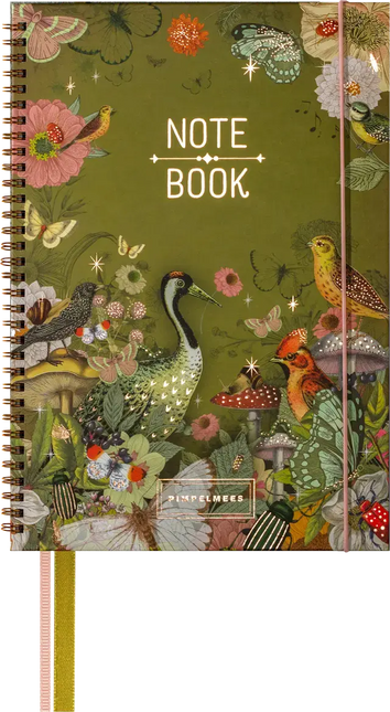 Pimpelmees Pimpelmees A4 Notitieboek Sage Wire-O