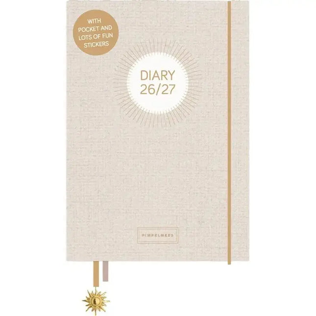 Pimpelmees Pimpelmees A5 Schoolagenda 2026 - 2027 Luxe Warm Nude