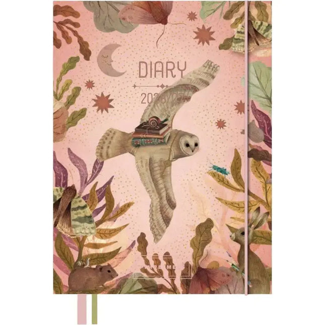 Pimpelmees Pimpelmees A5 Schoolagenda 2026 - 2027 Owl Peach