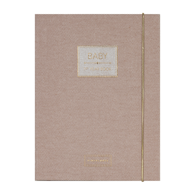 Pimpelmees Pimpelmees Baby's 1st Jaar Boek Mono Luxe Warm Nude