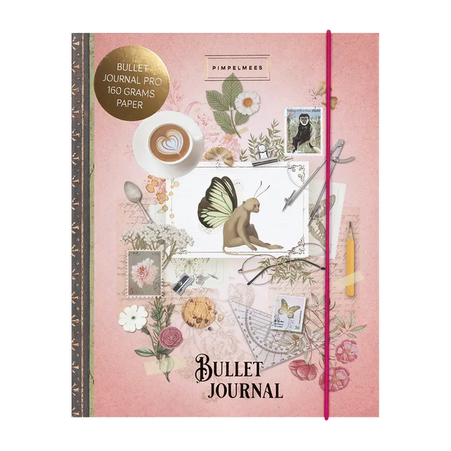 Pimpelmees Pimpelmees Bullet Journal PRO Wonderland Peach Wingmonkey