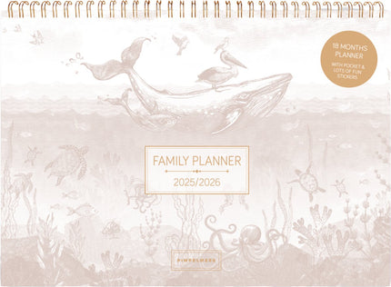 Pimpelmees Pimpelmees Family Planner 18 maanden 2025-2026 Warm nude