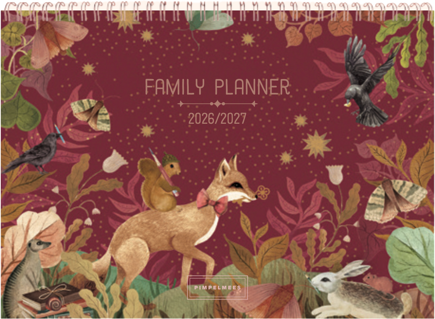 Pimpelmees Pimpelmees Family Planner 18 maanden 2026-2027 Magical Forest