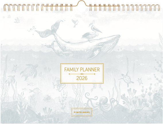 Pimpelmees Pimpelmees Family Planner 2026 Breezy Blue