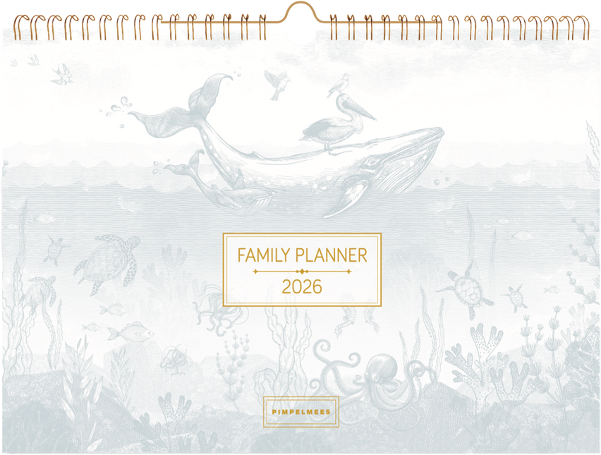 Pimpelmees Pimpelmees Family Planner 2026 Breezy Blue