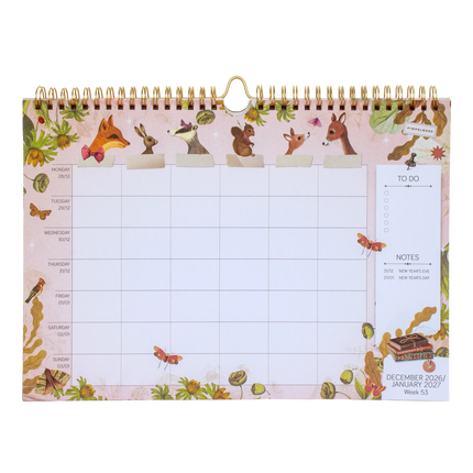Pimpelmees Pimpelmees Family Planner 2027 Deer Grassy Green