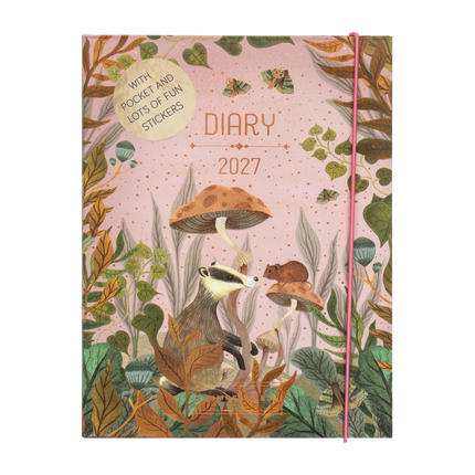 Pimpelmees Pimpelmees Magical Forest A5 Agenda 2027 Badger Warm Red