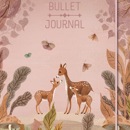 Pimpelmees Pimpelmees Magical Forest Bullet Journal Deer Warm Red