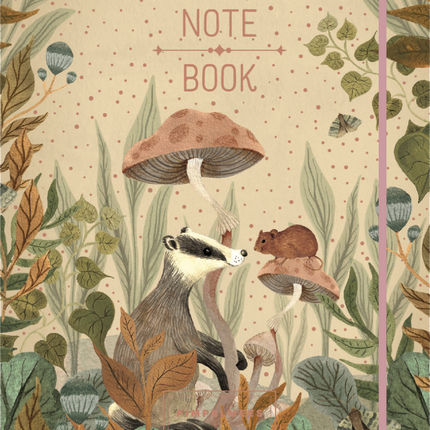 Pimpelmees Pimpelmees Magical Forest Notitieboek Badger Gold