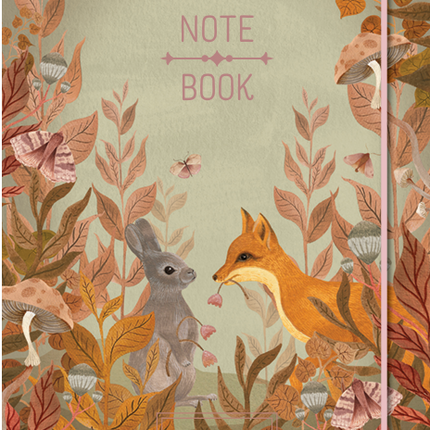 Pimpelmees Pimpelmees Magical Forest Notitieboek Fox Grassy Green