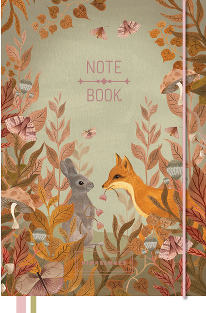 Pimpelmees Pimpelmees Magical Forest Notitieboek Fox Grassy Green