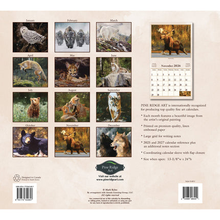Pine Ridge Animal Instincts Kalender 2026