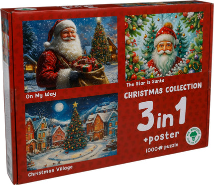 Plenty Gifts Christmas Collection Puzzel 3x1000 Stukjes