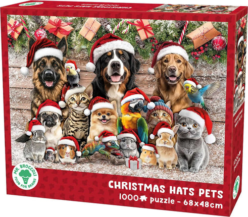 Plenty Gifts Christmas Hats Pets Puzzel 1000 Stukjes