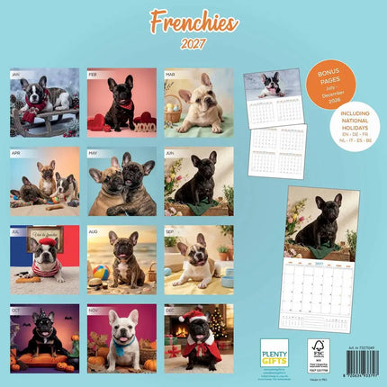 Plenty Gifts Franse Bulldog Studio Kalender 2027