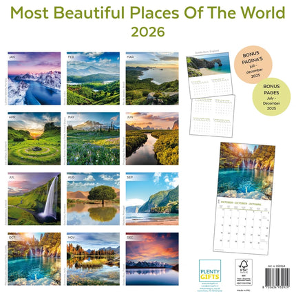 Plenty Gifts Most Beautiful Places Kalender 2026