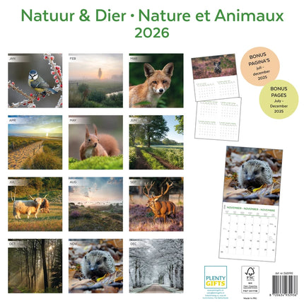 Plenty Gifts Natuur en Dier Kalender 2026