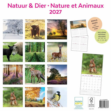 Plenty Gifts Natuur en Dier Kalender 2027