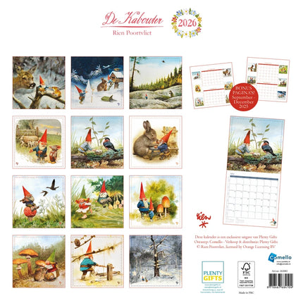 Plenty Gifts Rien Poortvliet Kalender 2027 Kabouter