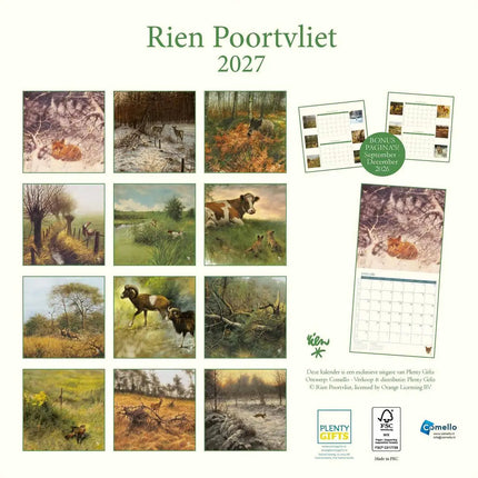 Plenty Gifts Rien Poortvliet Kalender 2027 Natuur