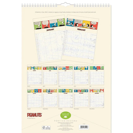 Portico Peanuts Family Kalender 2027 A3