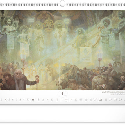 Presco Alphonse Mucha Kalender Groot 2026